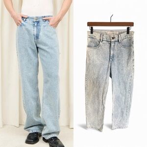 Tanner Fletcher Acid Wash Straight Leg Unisex Jeans